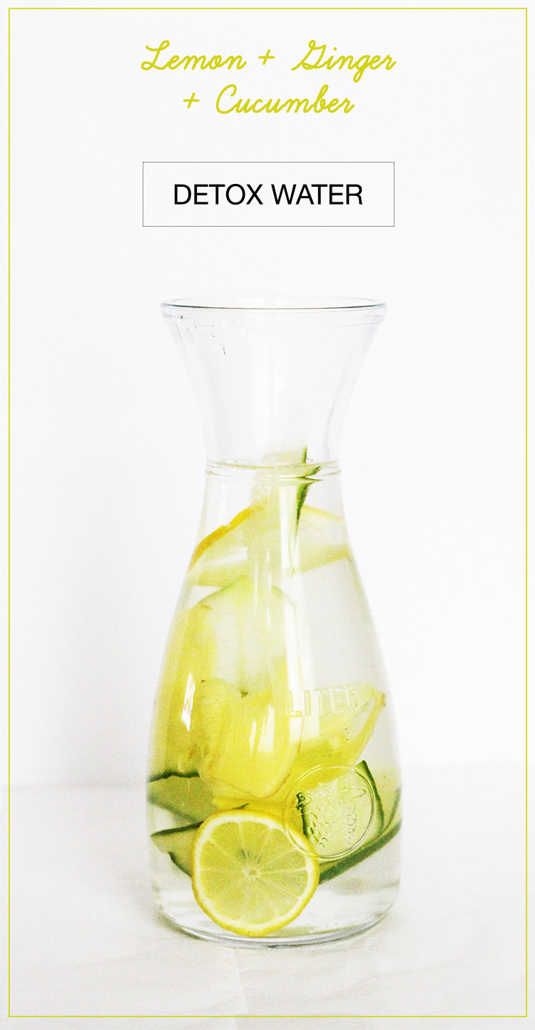 Healthy Detox Water Recipe With Ginger Cucumber And Lemon 2578