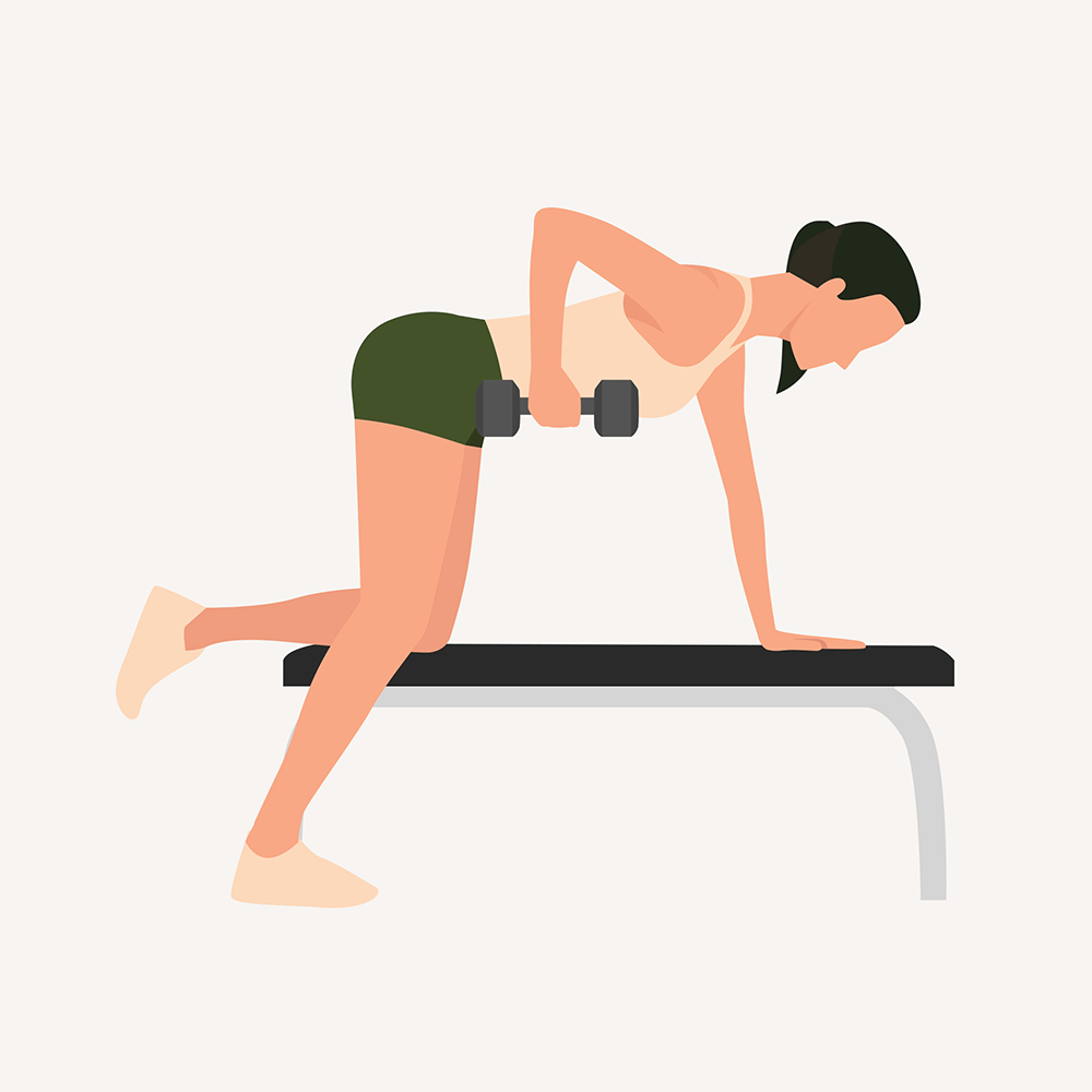 How To Do A One Arm Dumbbell Row Illustrated Exercise Guide